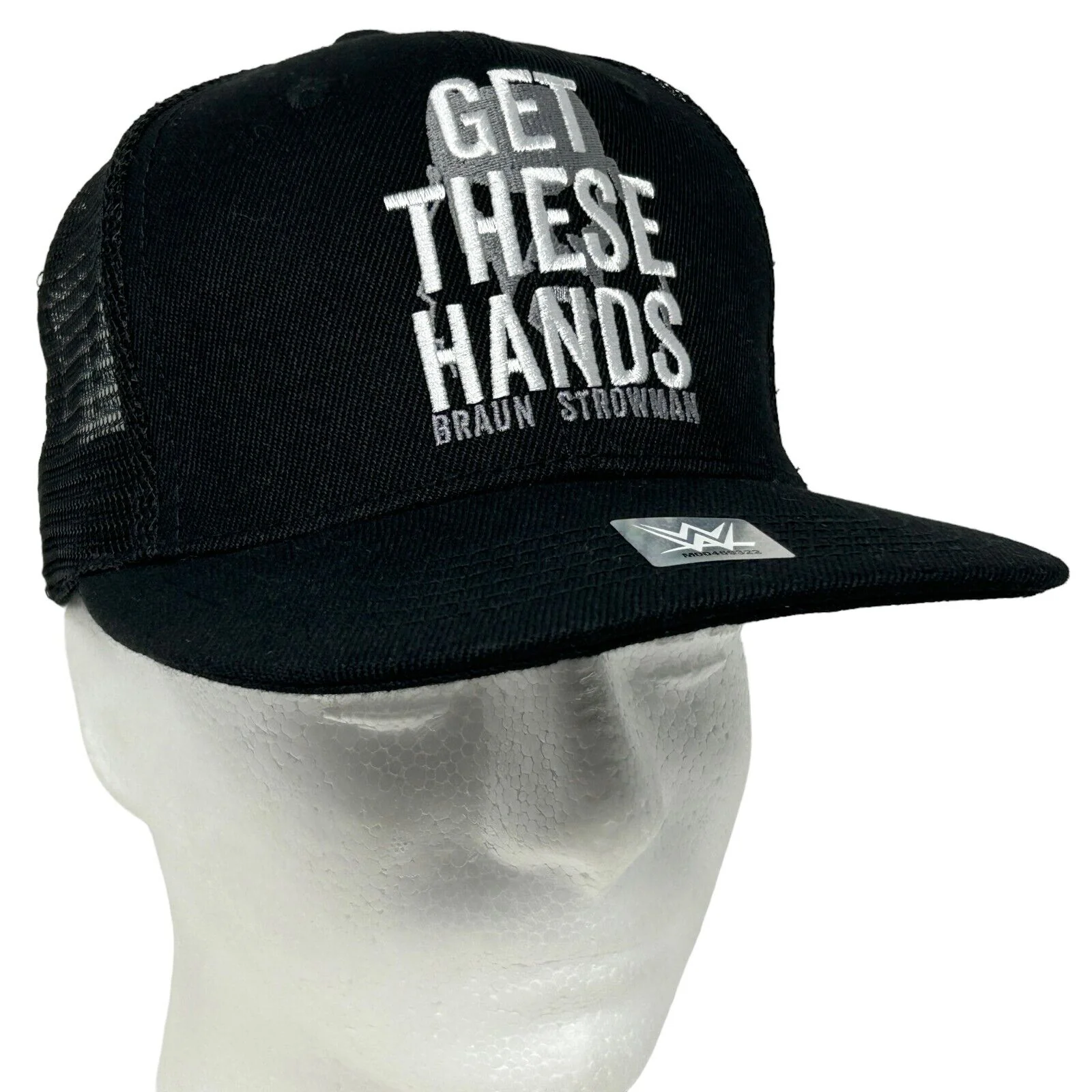 Braun Strowman Trucker Hat Baseball Cap Get These Hands WWE Raw Snapback Black - Image 10