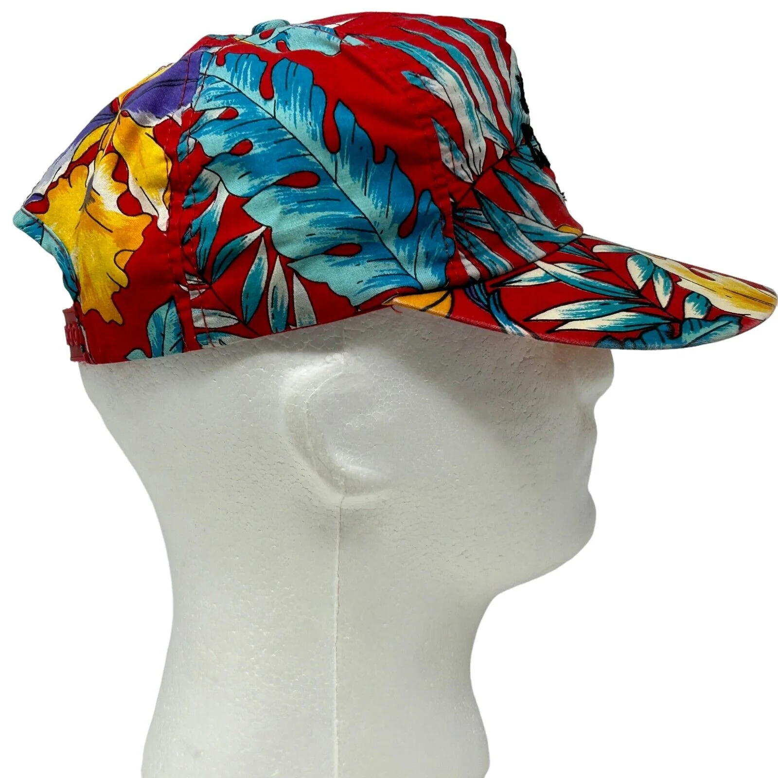 Vintage 90s Jose Cuervo Tequila Hat Baseball Cap Floral K-Products Red Snapback - Image 6