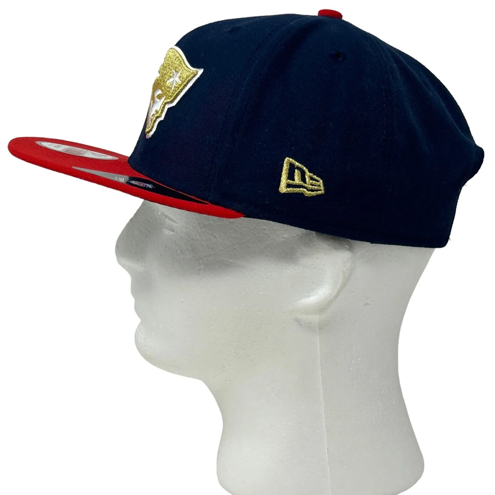 Vintage Y2Ks New England Patriots 3x Champions Hat Baseball Cap Blue New Era NFL - Image 6