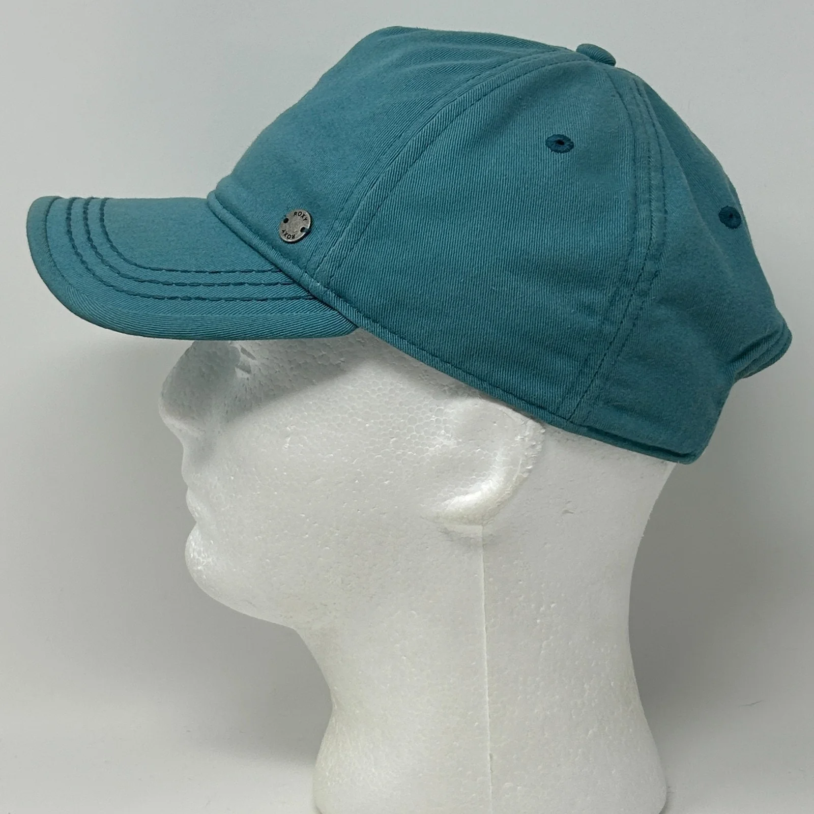 ROXY Womens Hat Baseball Cap Palm Tree Surfer Surfing Snowboarding Snapback Blue - Image 8